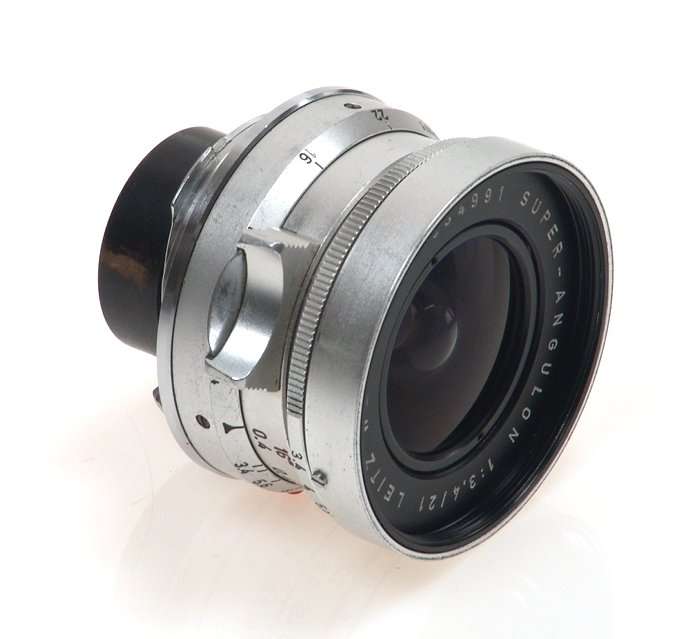 LEICA MDa CAMERA f=21mm FINDER SUPER-ANGULON FAST ULTRA WIDE ANGLE 1:3.4/21 HOOD