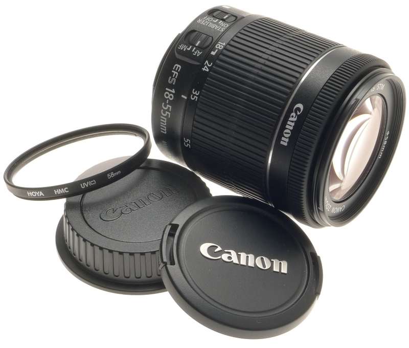 CANON DIGITAL CAMERA LENS ZOOM EF-S 18-55mm 1:3.5-5.6 IS STM NEW MACRO -BOX UVa
