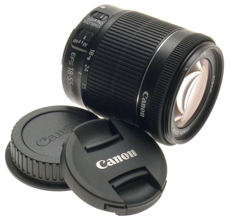 CANON DIGITAL CAMERA LENS ZOOM EF-S 18-55mm 1:3.5-5.6 IS STM NEW MACRO NO BOX