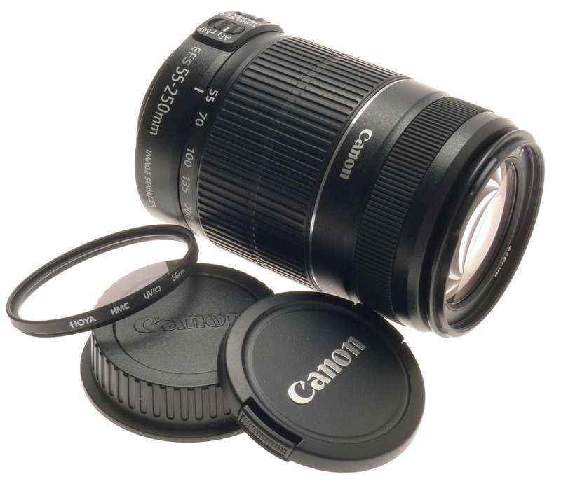 CANON DIGITAL CAMERA LENS ZOOM EF-S 55-250mm 1:4-5.6 IS II NEW MACRO UVa NO BOX