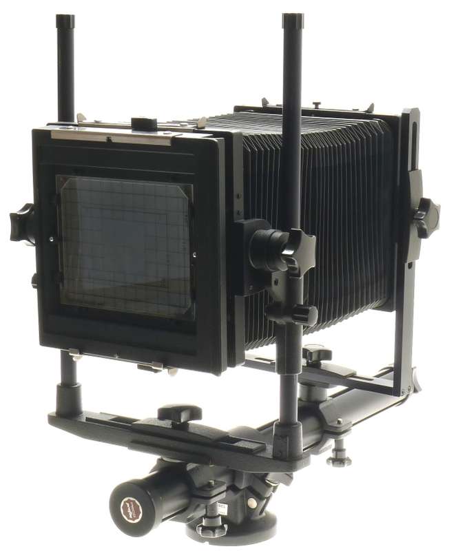 PLAUBEL 4x5 FIELD CAMERA BLACK MONORAIL WIDE ANGLE BELLOWS LENS BOARD SHIFT TILT