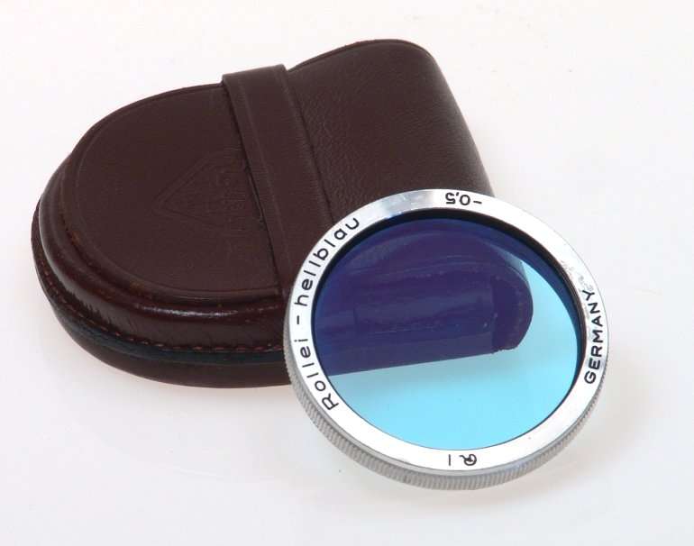 FILTER ROLLEIFLEX ROLLEI-HELLBLAU R1 -0.5 CASED BLUE NR