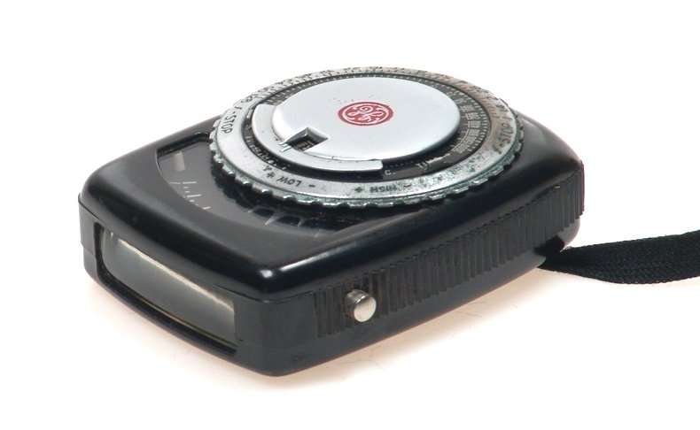 LIGHT EXPOSURE METER VINTAGE GE CASE MANUAL TYPE PR-1