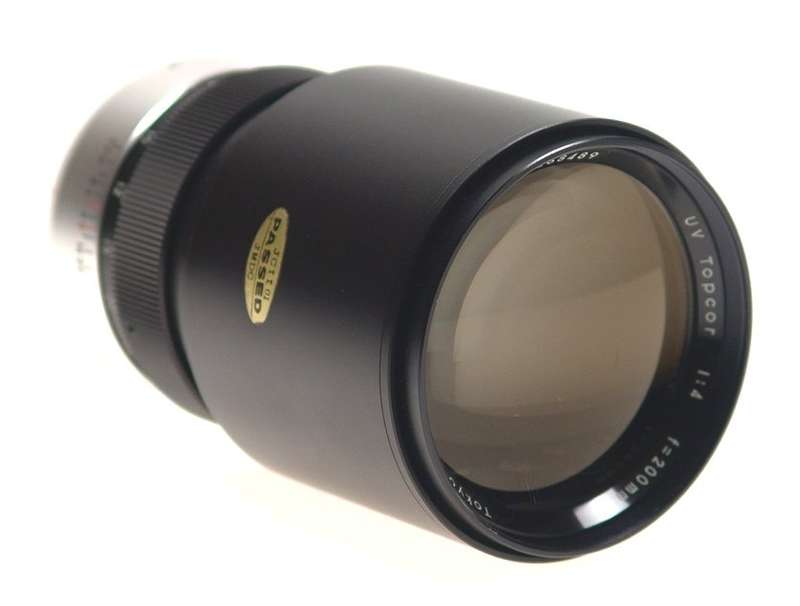 TOPCON UV TOPCOR 1:4/200 TOKYO KOGAKU CAMERA LENS f=200