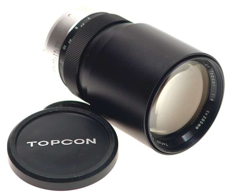 TOPCON UV TOPCOR 1:4/200 TOKYO KOGAKU CAMERA LENS f=200