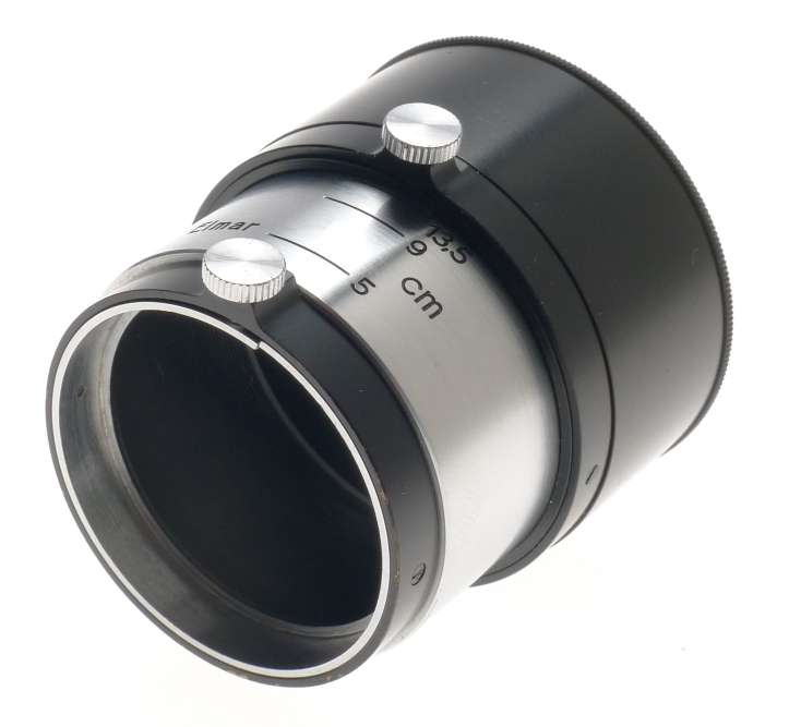 MINT VINTAGE ELMAR PRIME COLLAPSIBLE LENS HOOD SHADE BLACK PAINT CHROME E. LEITZ