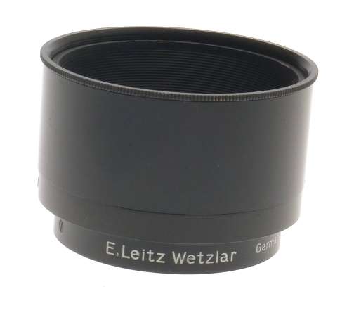 MINT VINTAGE ELMAR PRIME COLLAPSIBLE LENS HOOD SHADE BLACK PAINT CHROME E. LEITZ