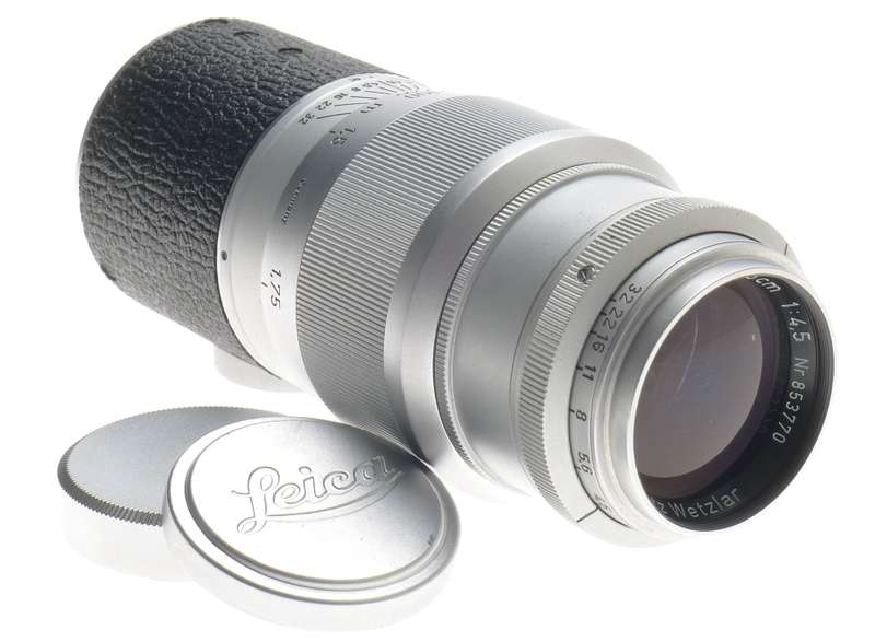 HEKTOR 1:4.5 f=13.5cm COATED PRIME LENS MANUAL FOCUS LENS WITH CAPS LEICA LEITZ