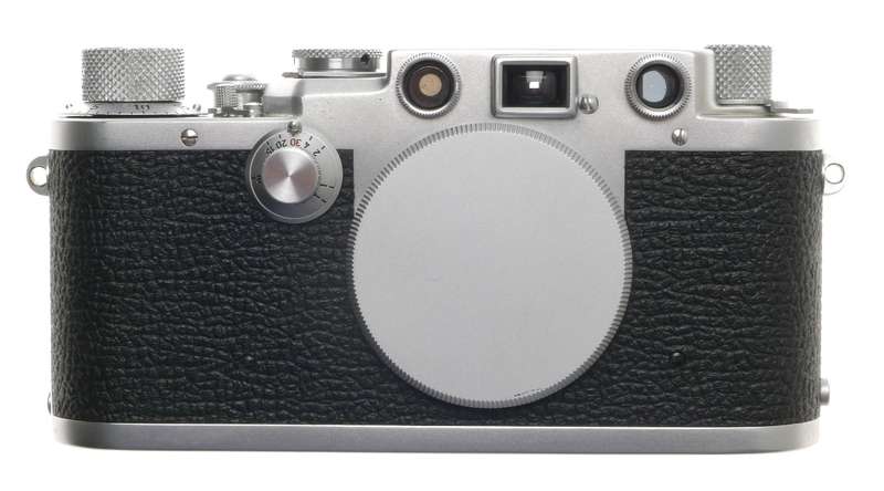LEICA IIIf RANGEFINDER 35mm FILM CAMERA BODY CHROME CAP STRAP CLEAN BLACK DIAL