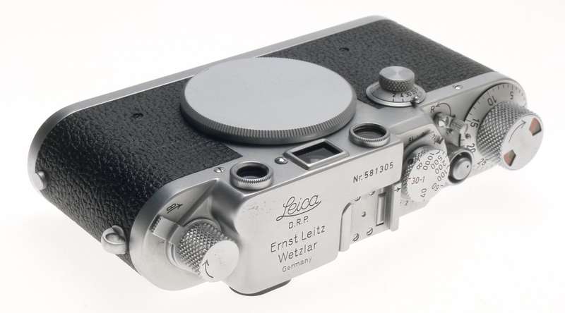 LEICA IIIf RANGEFINDER 35mm FILM CAMERA BODY CHROME CAP STRAP CLEAN BLACK DIAL