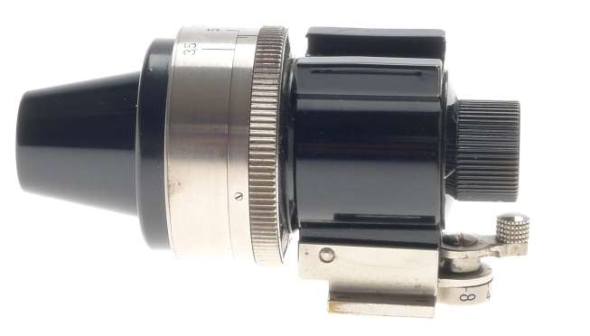 E. LEITZ BLACK ENAMEL PAINT LEICA UNIVERSAL RANGEFINDER VIEWFINDER VIDOM NICKEL
