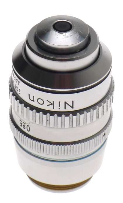 NIKON MICROSCOPE OBJECTIVE LENS USED 50x PLAN 50/0,85 Oil CLEAN 160/- No: 230424