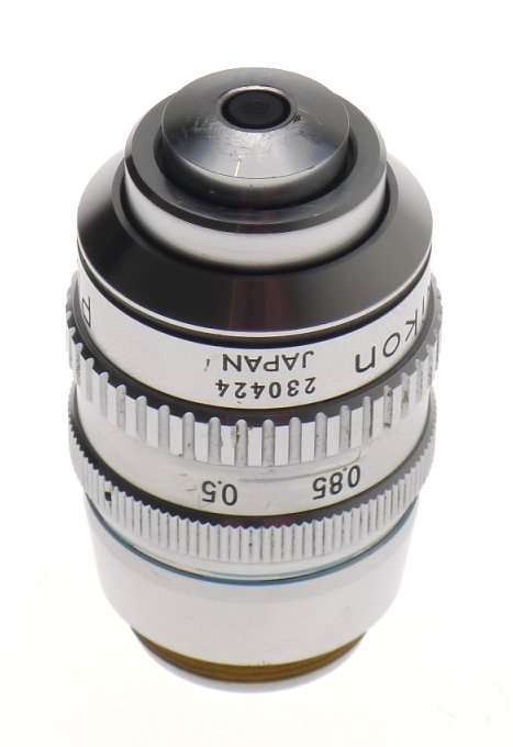 NIKON MICROSCOPE OBJECTIVE LENS USED 50x PLAN 50/0,85 Oil CLEAN 160/- No: 230424