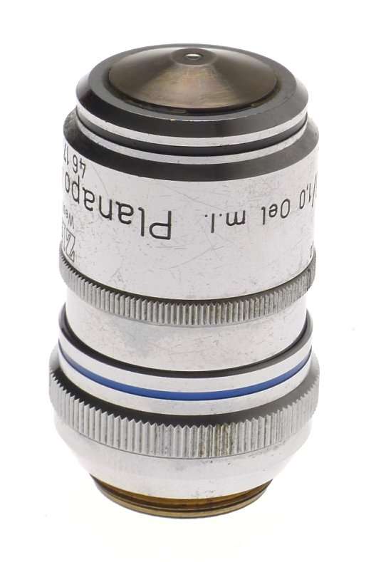ZEISS MICROSCOPE OBJECTIVE LENS USED 40x PLANAPO 40/1,0 Oel m.l 46 17 46 AXIO