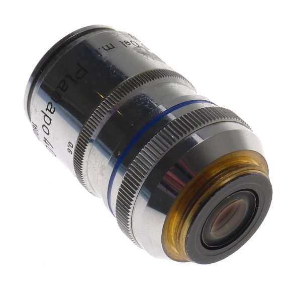 ZEISS MICROSCOPE OBJECTIVE LENS USED 40x PLANAPO 40/1,0 Oel m.l 46 17 46 AXIO