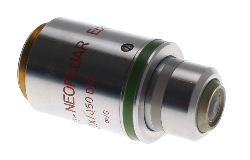 ZEISS MICROSCOPE OBJECTIVE LENS USED EPIPLAN-NEOFLUAR 20x/0,50 DIC 44 23 42 AXIO