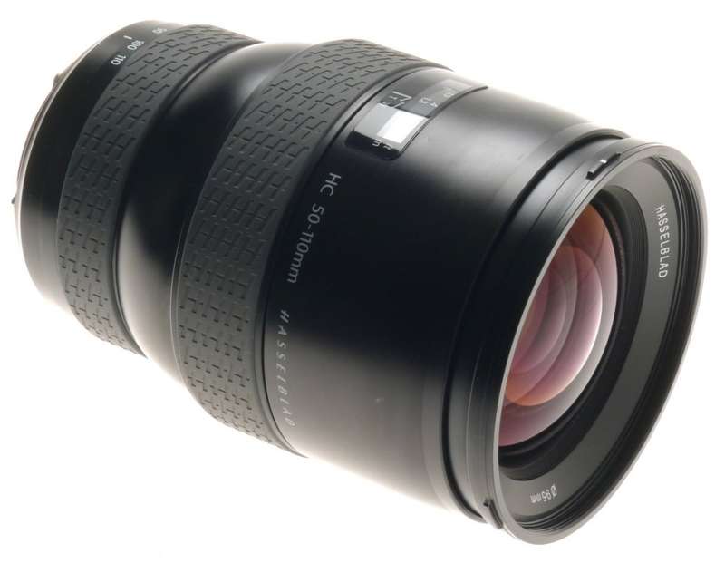 HASSELBLAD HC 1:3.5-4.5/50-110mm CAMERA ZOOM LENS RED FILTER HOOD CAPS CASE MINT