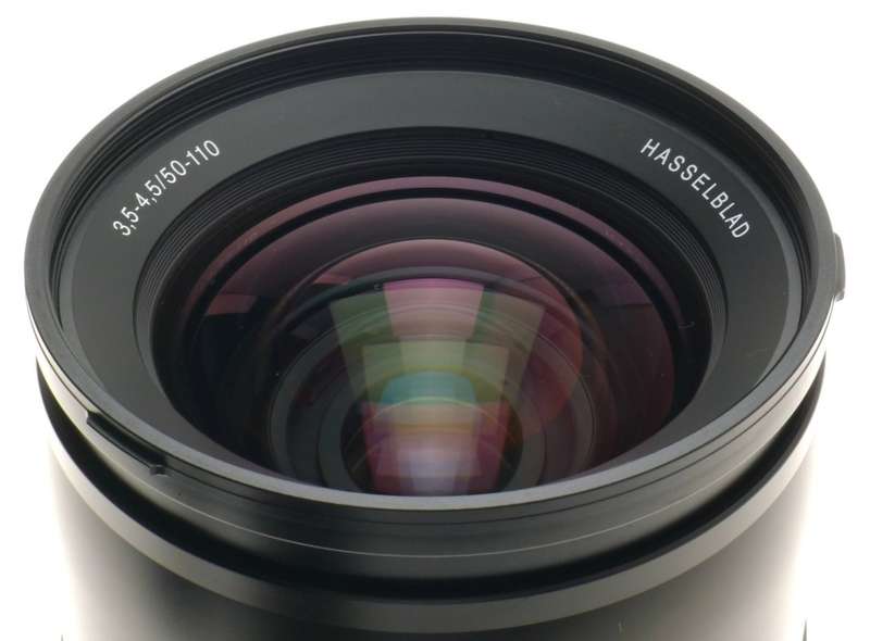 HASSELBLAD HC 1:3.5-4.5/50-110mm CAMERA ZOOM LENS RED FILTER HOOD CAPS CASE MINT