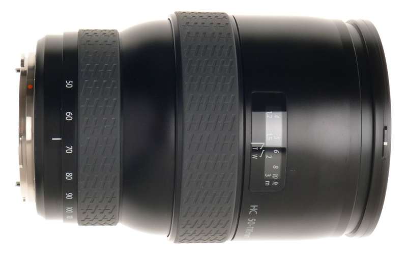 HASSELBLAD HC 1:3.5-4.5/50-110mm CAMERA ZOOM LENS RED FILTER HOOD CAPS CASE MINT