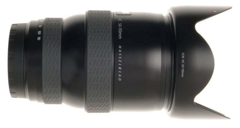 HASSELBLAD HC 1:3.5-4.5/50-110mm CAMERA ZOOM LENS RED FILTER HOOD CAPS CASE MINT
