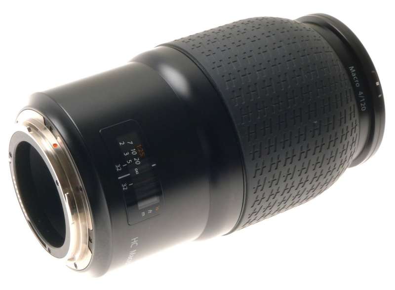 HASSELBLAD HC MACRO 4/120 DIGITAL CAMERA LENS WITH HOOD AND CAPS MINT- f=120mm