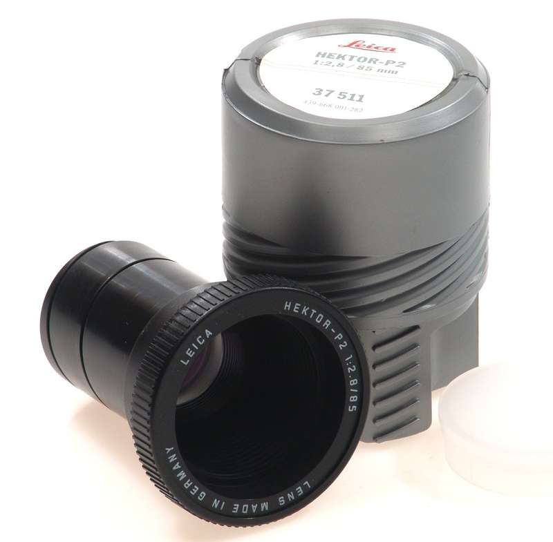 LEICA HEKTOR-P2 1:2.8/85 PRADOVIT NEW BOX LENS 37511 NR
