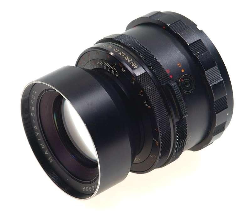 MAMIYA-SEKOR CAMERA LENS 4.5/180 RB67 f=180mm CAPS HOOD