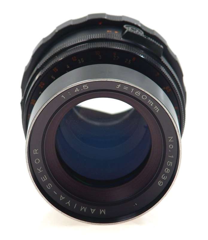 MAMIYA-SEKOR CAMERA LENS 4.5/180 RB67 f=180mm CAPS HOOD