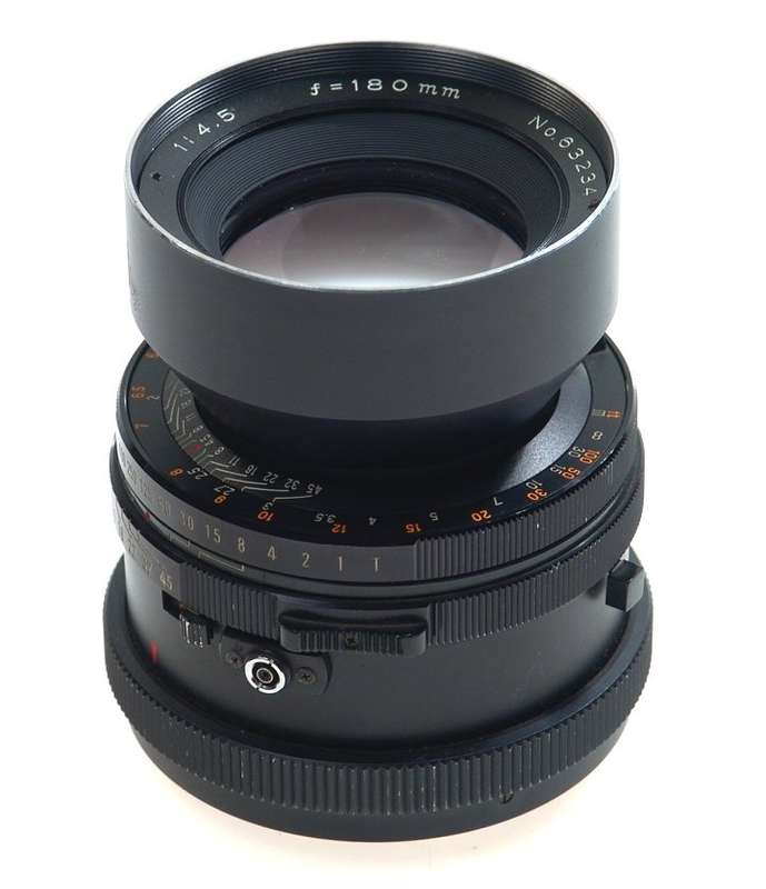 MAMIYA-SEKOR RB67 f=180mm CAMERA LENS 4.5/180 CAPS HOOD