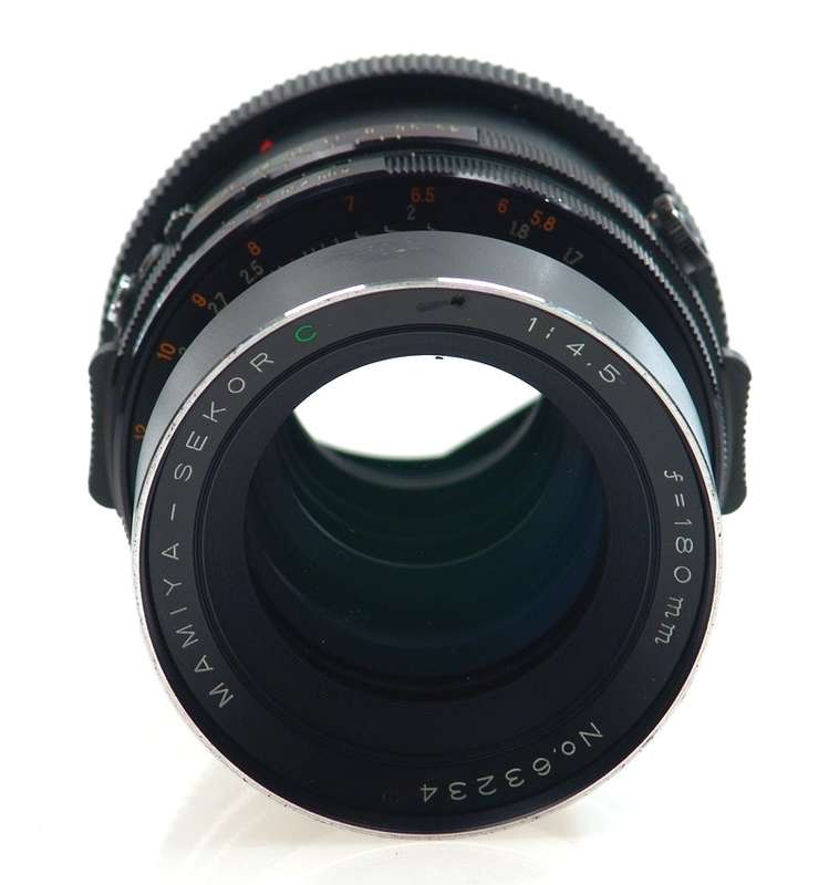 MAMIYA-SEKOR RB67 f=180mm CAMERA LENS 4.5/180 CAPS HOOD