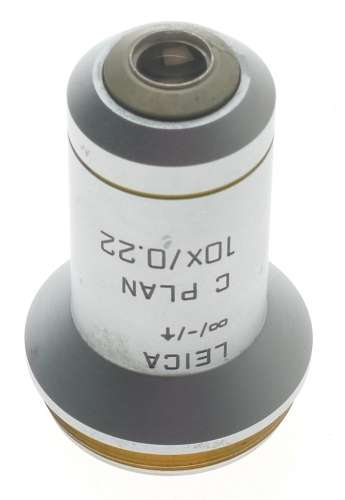 C PLAN 10x/0.22 EXCELLENT OBJECTIVE LENS 506075 LEICA DMLS LABORATORY MICROSCOPE