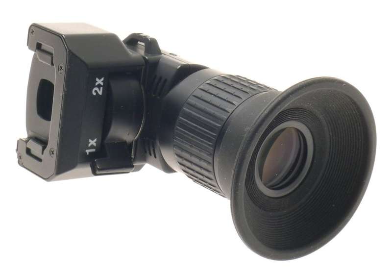 NIKON DR-6 BLACK FOCUSSING EYEPIECE 1x, 2x MAG RIGHT ANGLE VIEW FINDER CASE MINT