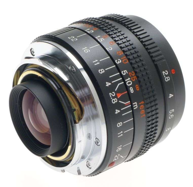 KONICA M-HEXANON LEICA 28mm F/2.8 KM LEICA MOUNT BOX CASE HOOD CAPS NEW 1:2.8/28