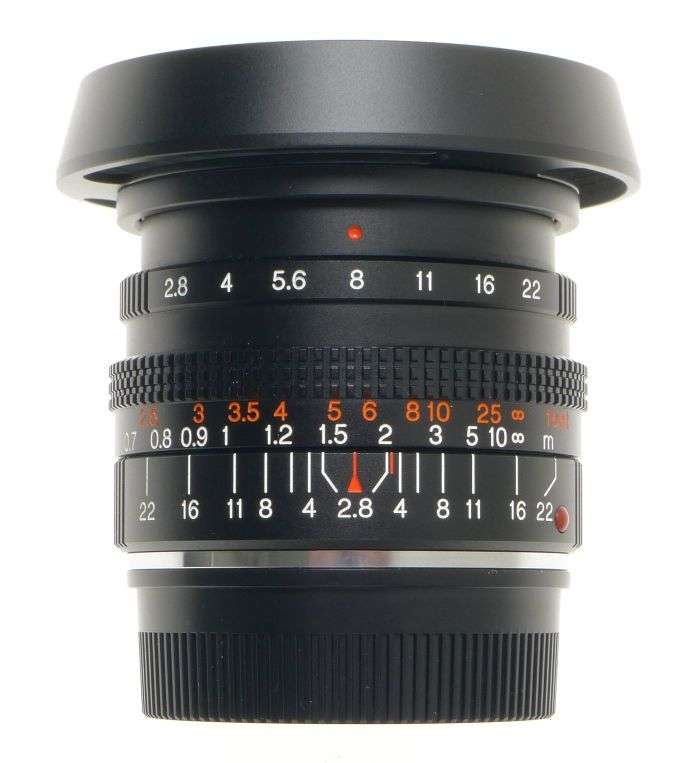 KONICA M-HEXANON LEICA 28mm F/2.8 KM LEICA MOUNT BOX CASE HOOD CAPS NEW 1:2.8/28
