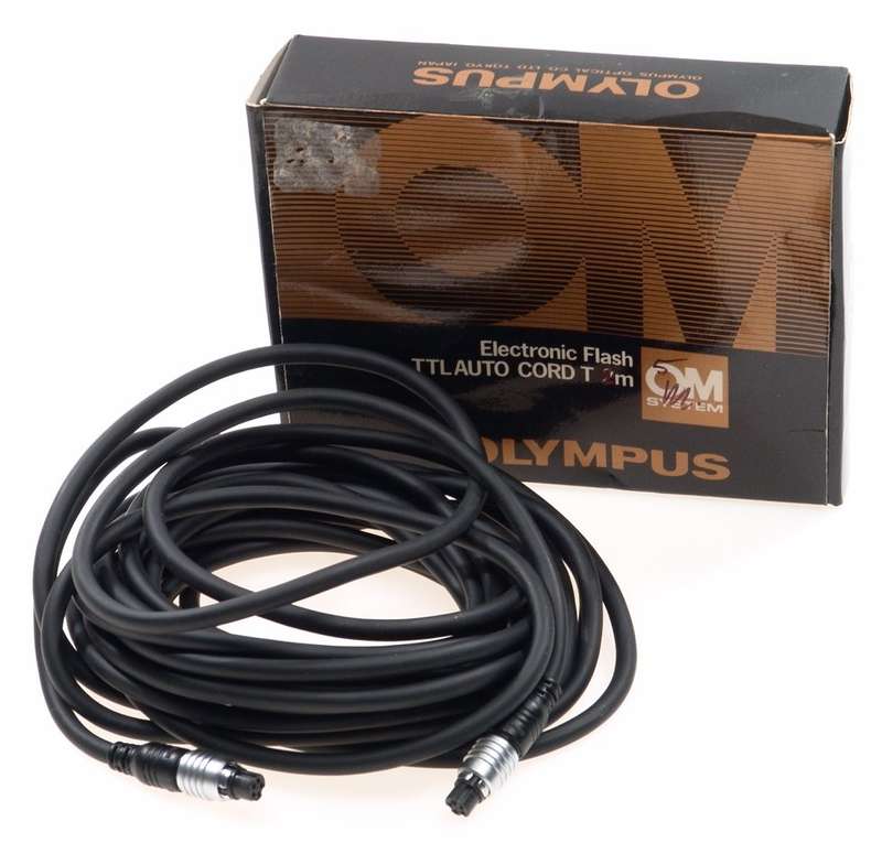 OLYMPUS ELECTRONIC FLASH TTLAUTO CORD T OM SYSTEM 5m