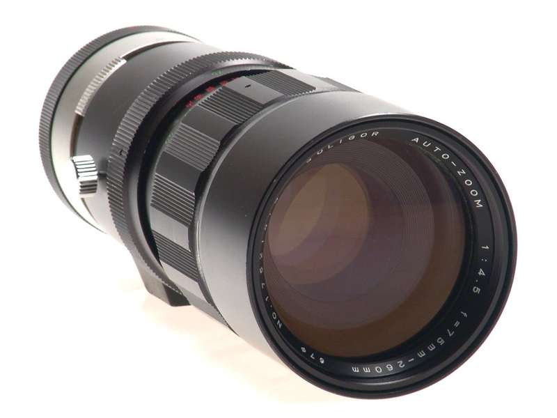 SOLIGOR AUTO-ZOOM 1:4.5 f=75-260mm CAMERA LENS CLEAN NR