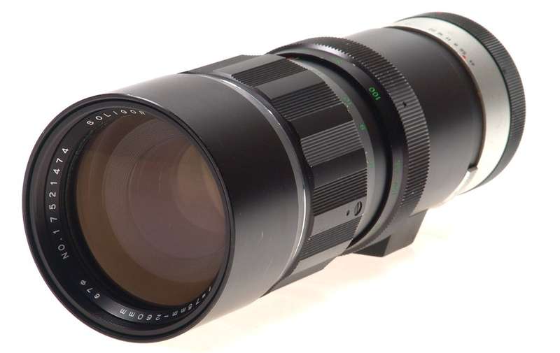 SOLIGOR AUTO-ZOOM 1:4.5 f=75-260mm CAMERA LENS CLEAN NR