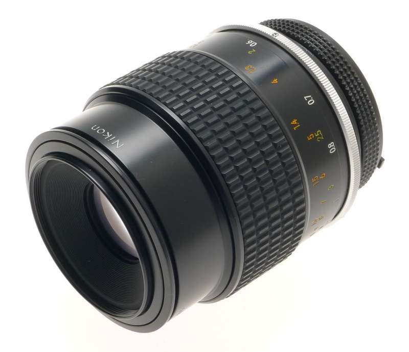 MICRO-NIKKOR 105mm 1:4 FILTER CAPS HOOD 4/105mm MINT SLR 35mm BLACK CAMERA LENS