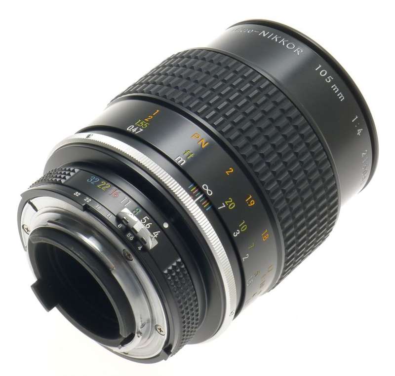 MICRO-NIKKOR 105mm 1:4 FILTER CAPS HOOD 4/105mm MINT SLR 35mm BLACK CAMERA LENS