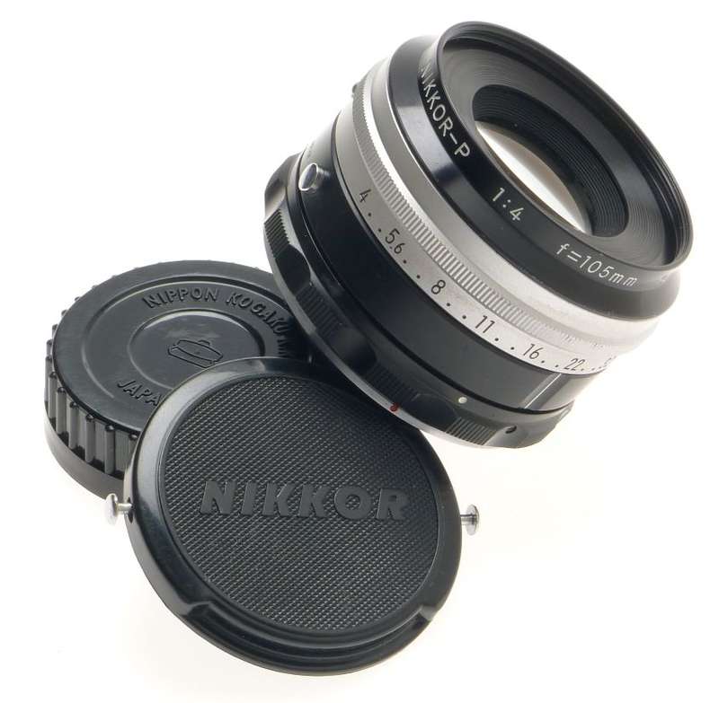 NIKKOR-P AI LENS 1:4 f=105mm CAPS KEEPER MINT RARE FOR USE WITH BELLOWS 4/105mm