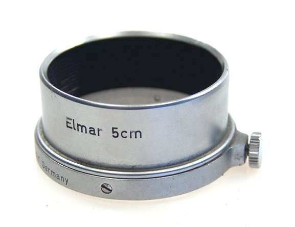 LEICA CHROME SLIP ON VINTAGE LENS HOOD SHADE ELMAR 5cm