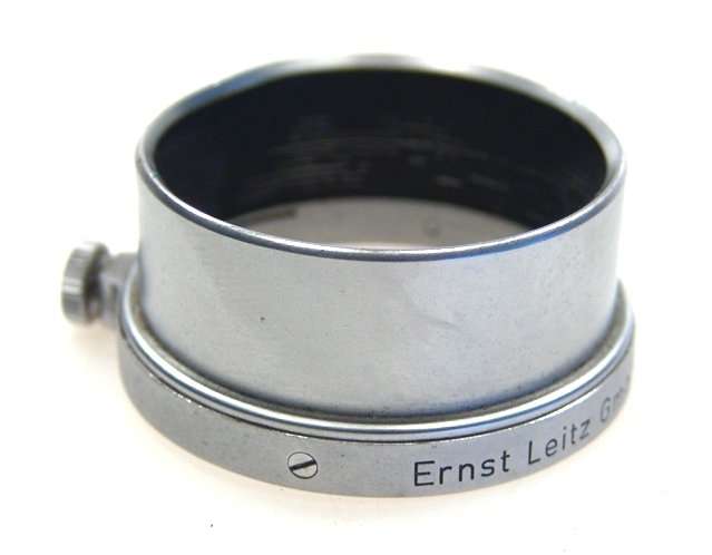 LEICA CHROME SLIP ON VINTAGE LENS HOOD SHADE ELMAR 5cm
