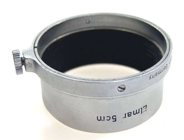 LEICA CHROME SLIP ON VINTAGE LENS HOOD SHADE ELMAR 5cm