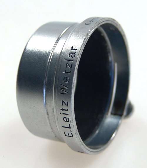 LEICA CHROME VINTAGE LENS HOOD SHADE ELMAR 5cm SLIP ON