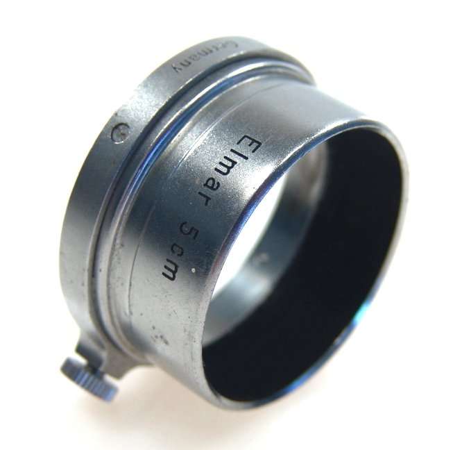 LEICA CHROME VINTAGE LENS HOOD SHADE ELMAR 5cm SLIP ON