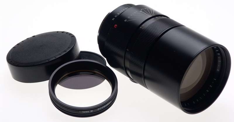 LEICA ELMARIT-R 1:2.8/180mm SLR BLACK 3 CAM CAMERA LENS f=180mm CLOSE UP LENS NR