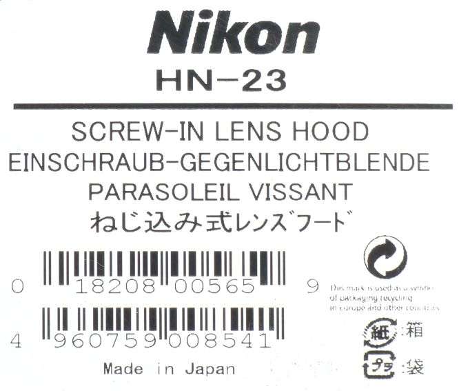 AI-S NIKON ZOOM-NIKKOR 80-200mm 1:4 SLR CAMERA LENS HN-23 LENS HOOD CAPS PERFECT
