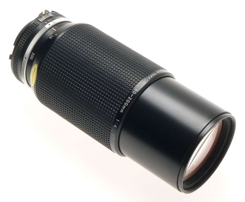 AI-S NIKON ZOOM-NIKKOR 80-200mm 1:4 SLR CAMERA LENS HN-23 LENS HOOD CAPS PERFECT