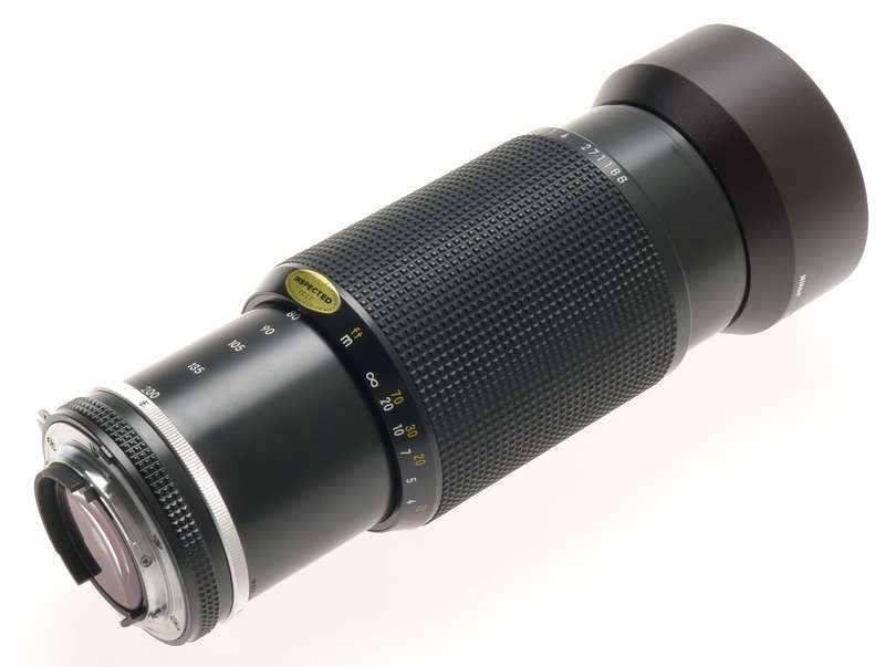 AI-S NIKON ZOOM-NIKKOR 80-200mm 1:4 SLR CAMERA LENS HN-23 LENS HOOD CAPS PERFECT