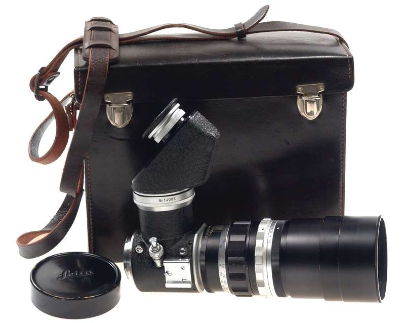 LEICA VISOFLEX TELYT 1:4/200mm f=200mm CAP CASE RARE NR